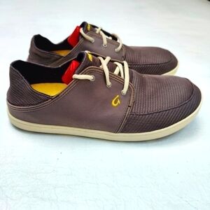 Olukai Nohea Lace Mesh Gray Sneaker Men's Size 11.5